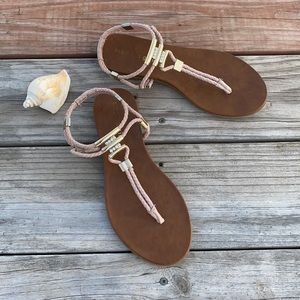Madden Girl Flexii T-Strap Thong Flat Sandals